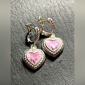 COPY - JUDITH RIPKA NEW WITHOUT BOX CUTE PINK EARRINGS